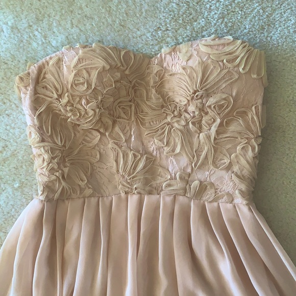 Elise Ryan Blush Pink Strapless Dress - Picture 2 of 5